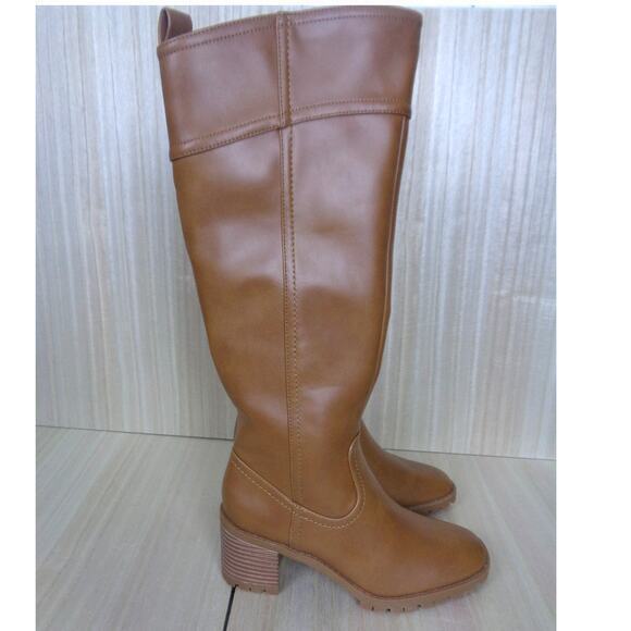 Style & Co Collette Tall Dress Boots Cognac Knee High Boot Womens Size 6 - Picture 1 of 7